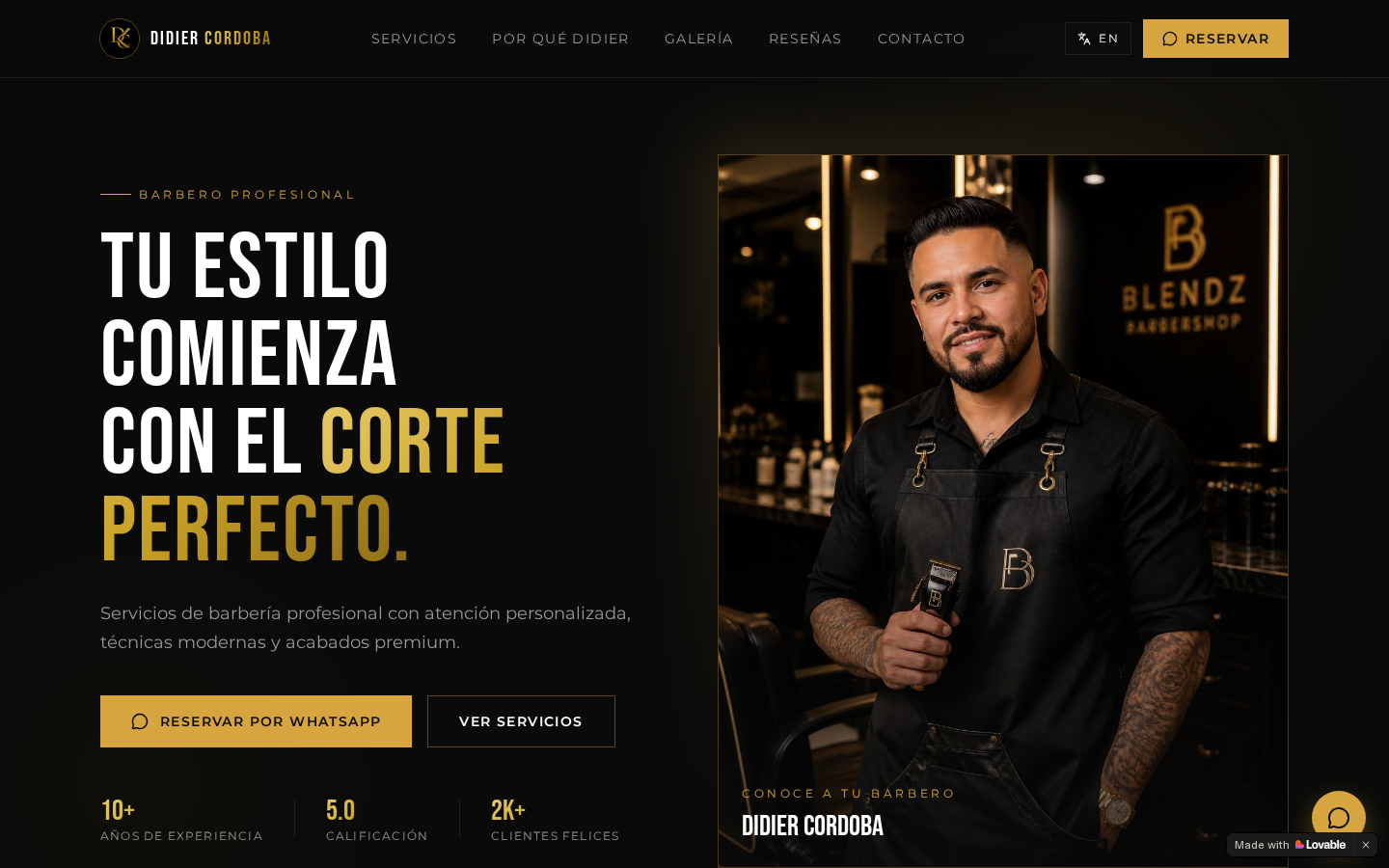 Sitio web de Didier Córdoba